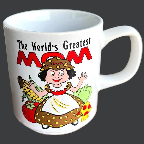 VTG THE WORLD'S GREATEST MOM COTTAGECORE COFFEE MUG - Picture 1 of 4